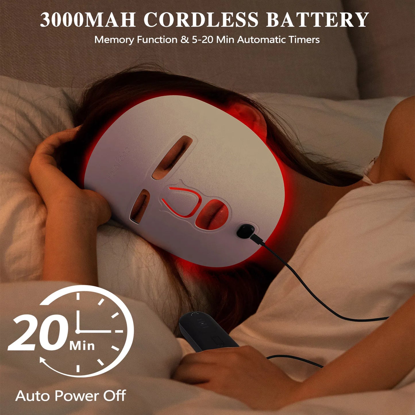 seo LED Face Mask Red Light Therapy Skin Care Tool