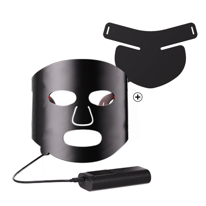 seo Colorful LED Phototherapy Home Face Black Gold Mask
