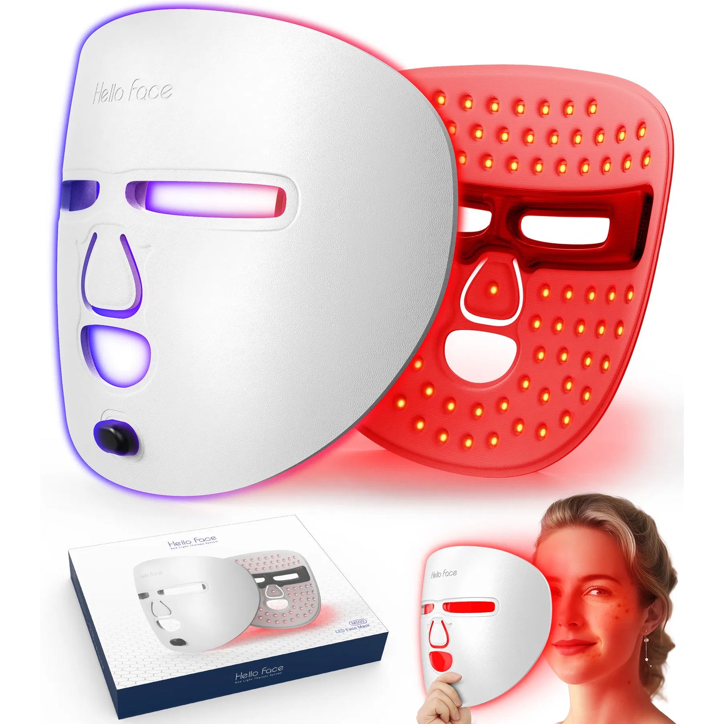 seo LED Face Mask Red Light Therapy Skin Care Tool