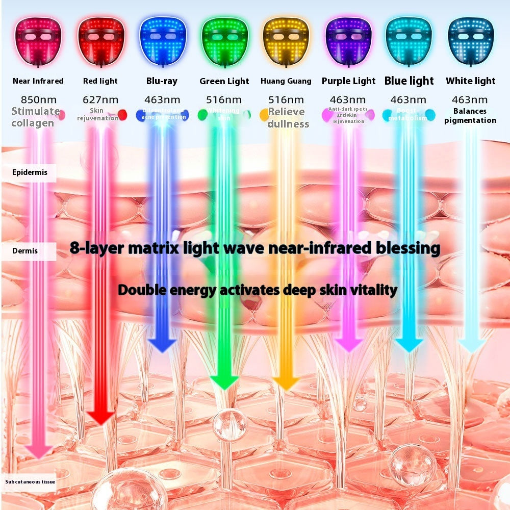 seo Rechargeable Mask Face LED Color Light Domestic Beauty Apparatus