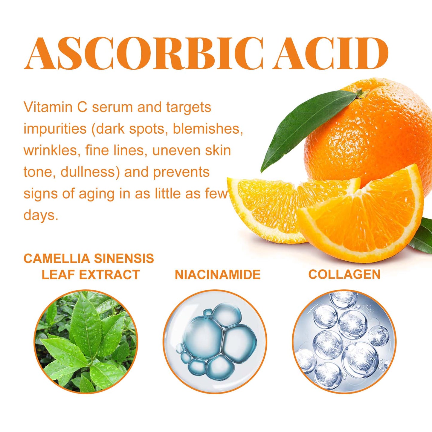 seo OUHOE Vitamim C Face Body Serum, Repair Nourish Skin Filling Water Carry Bright Tight Anti-Wrinkle Fine Lines