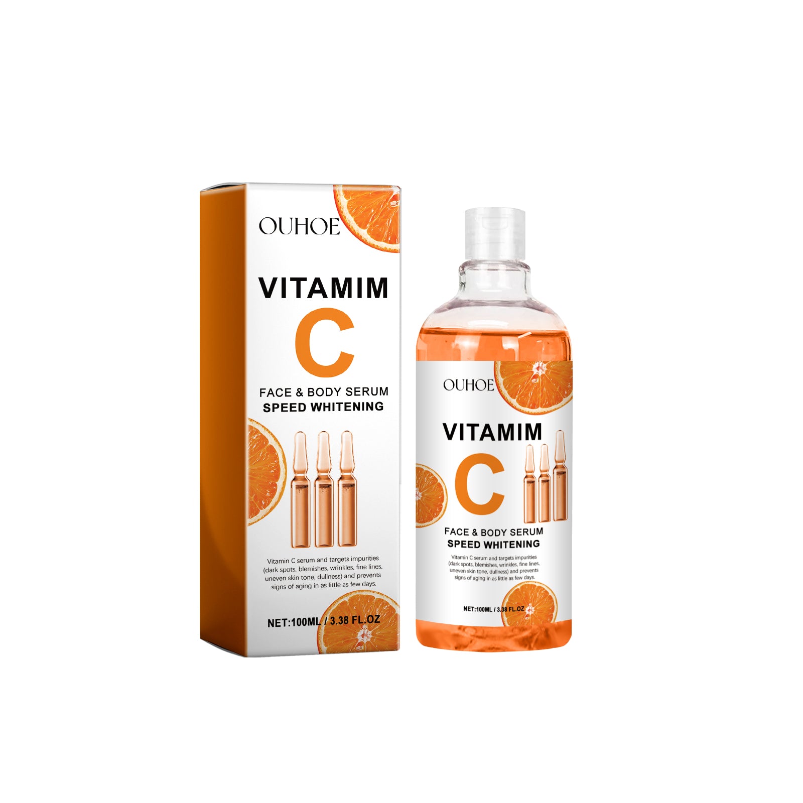 seo OUHOE Vitamim C Face Body Serum, Repair Nourish Skin Filling Water Carry Bright Tight Anti-Wrinkle Fine Lines